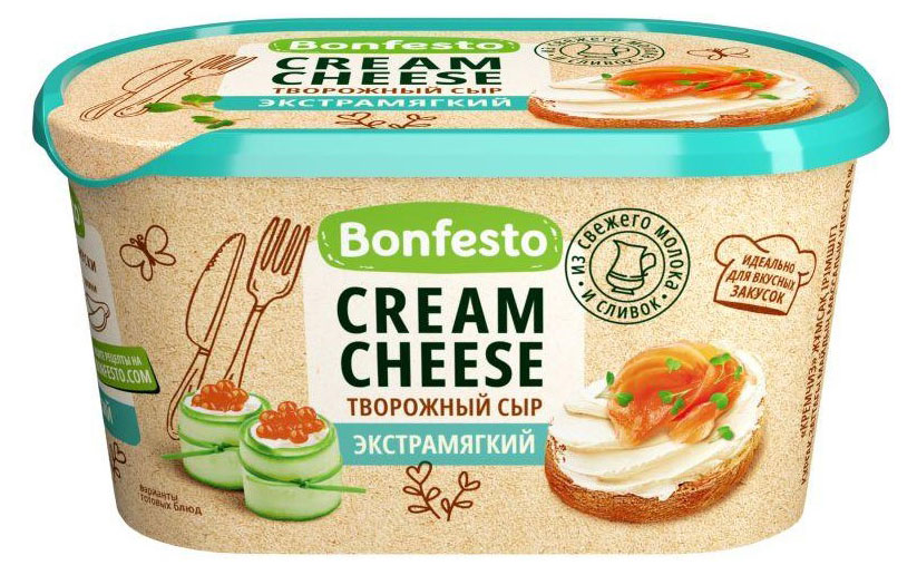 

Сыр творожный Cream Cheese экстрамягкий Bonfesto 70% БЗМЖ, 400 г