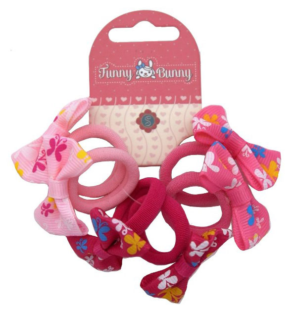 

Резинка для волос c бантиком Funny Bunny, 6 шт