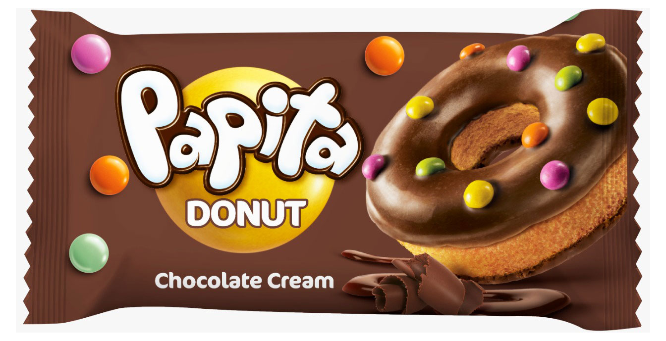 

Кекс Papita Donut с шоколадной начинкой и цветным драже, 40 г