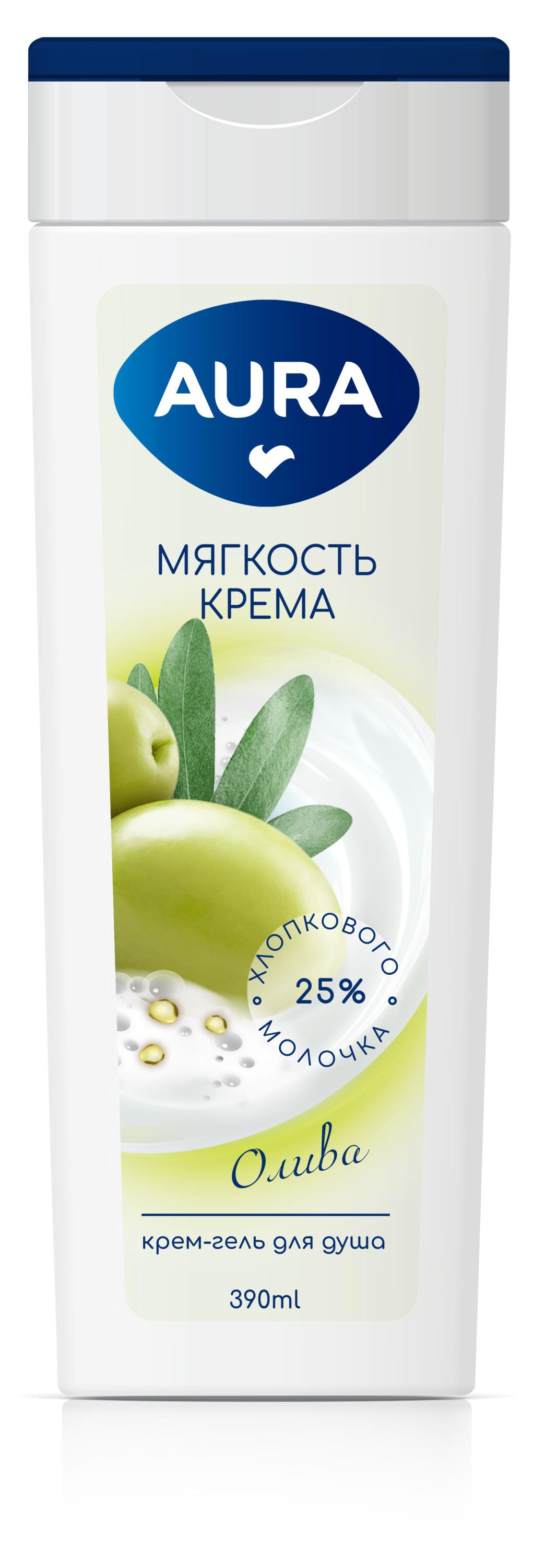 

Крем-гель для душа Aura Олива, 390 мл