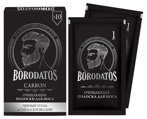 

Полоски для носа Borodatos Очищающие, 10 шт