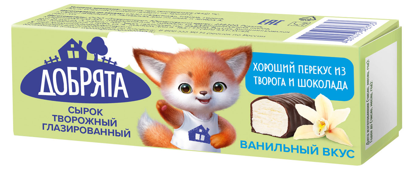 

Сырок глазированный Добрята ваниль, 40 г