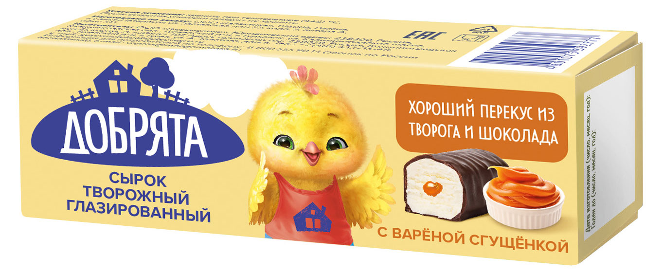 

Сырок глазированный Добрята с вареной сгущенкой, 40 г