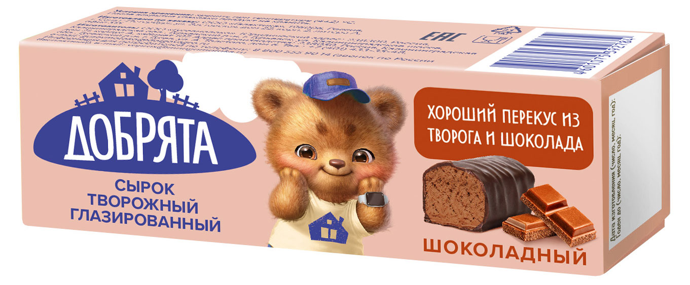 

Сырок глазированный Добрята шоколадный, 40 г