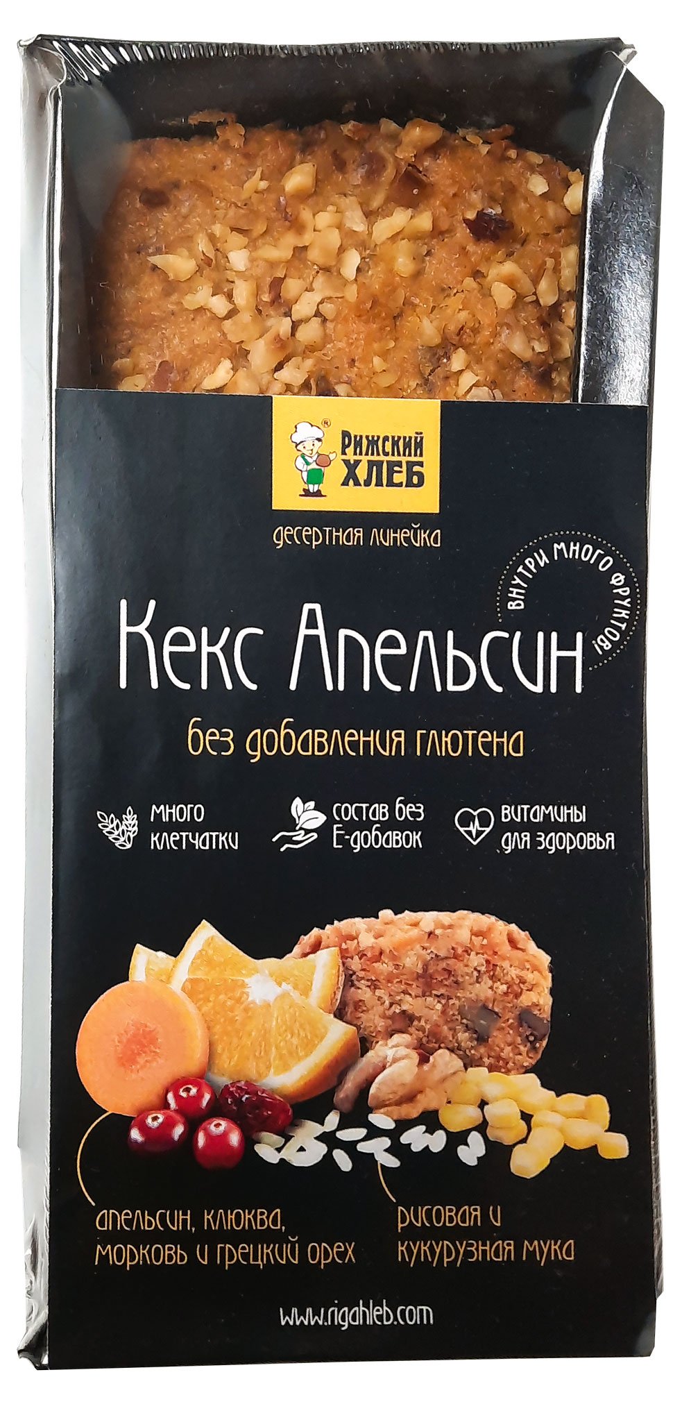 

Кекс Рижский хлеб Апельсин без глютена, 350 г