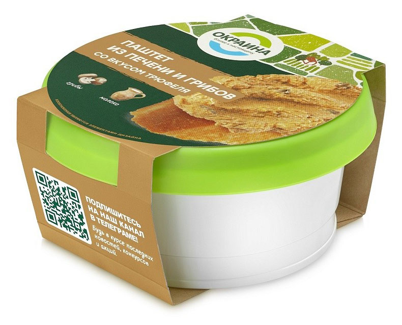 

Паштет Окраина из печени и грибов со вкусом трюфеля, 150 г