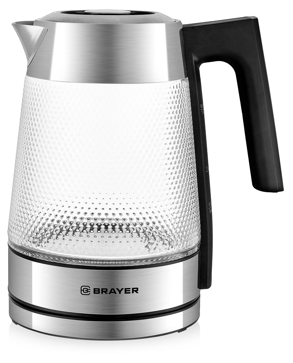 

Чайник BRAYER BR1079 серебристо-черный, 1,8 л