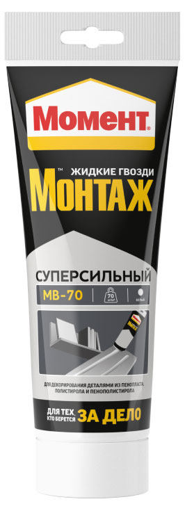 

Клей монтажный Момент Суперсильный МВ-70 белый, 250 г