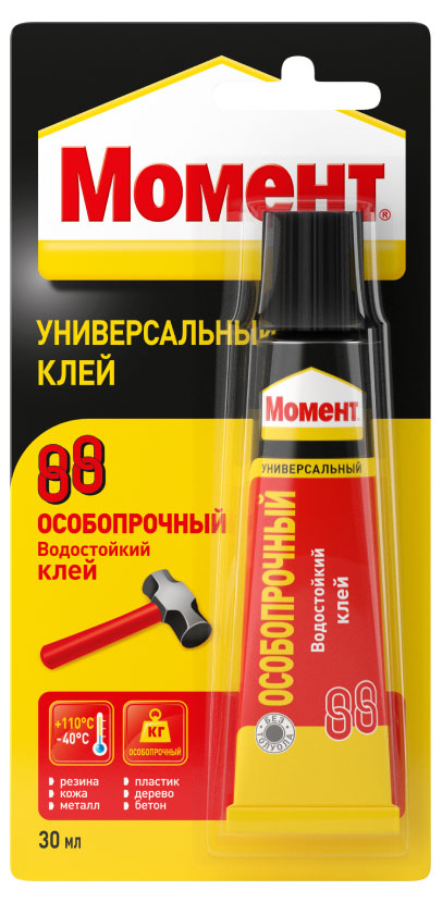 

Клей Момент Особопрочный водостойкий, 30 мл