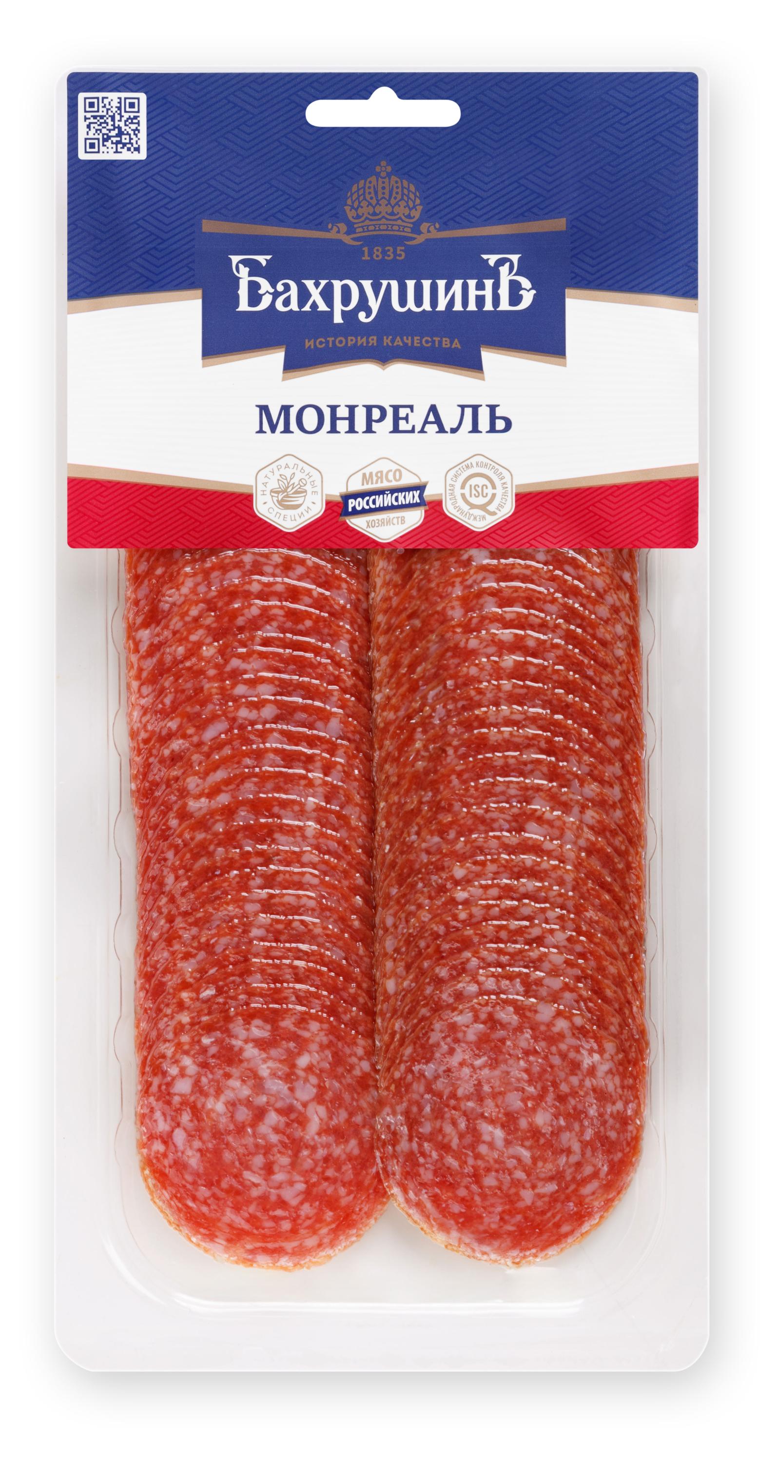 

Колбаса сырокопченая БахрушинЪ Монреаль салями нарезка, 100 г