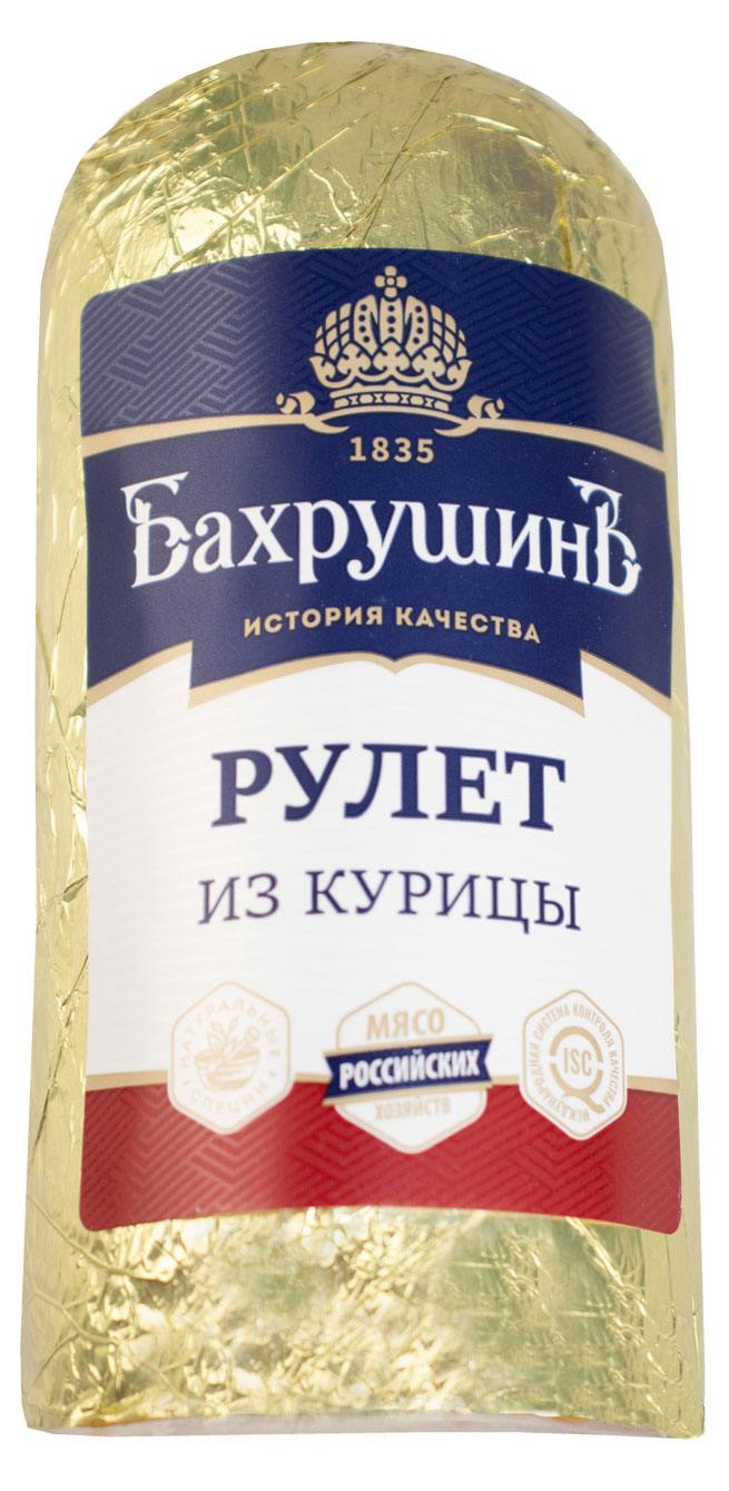 

Рулет варено-копченый Бахрушинъ из мяса птицы, 300 г