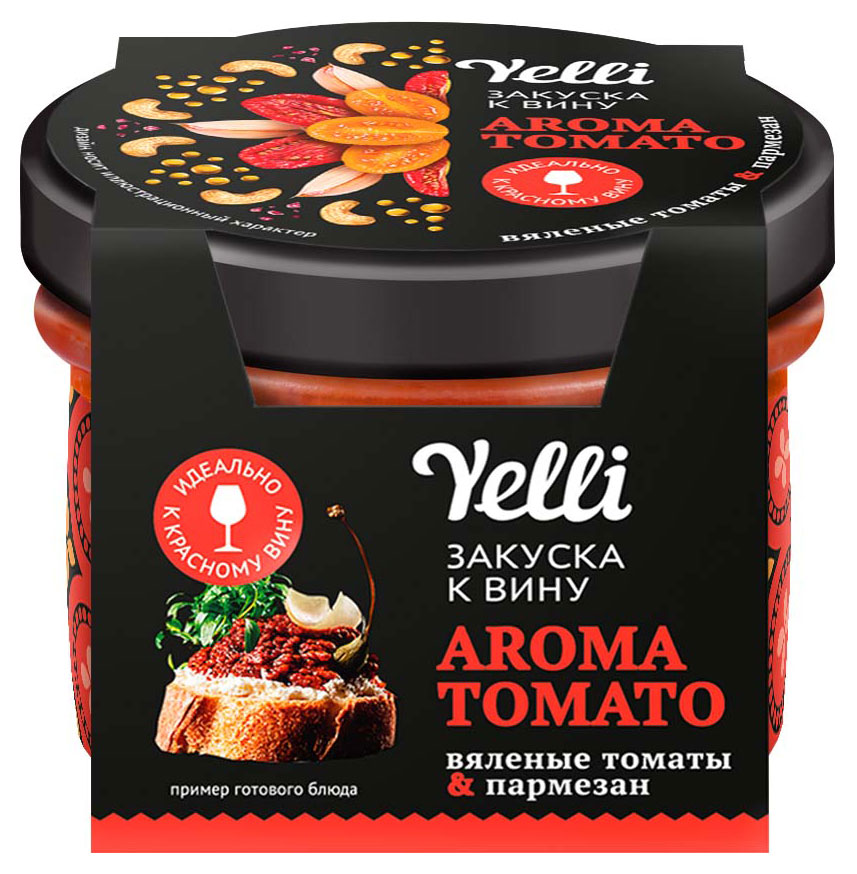 

Закуска к вину Yelli Aroma tomato вяленые томаты и пармезан, 100 г