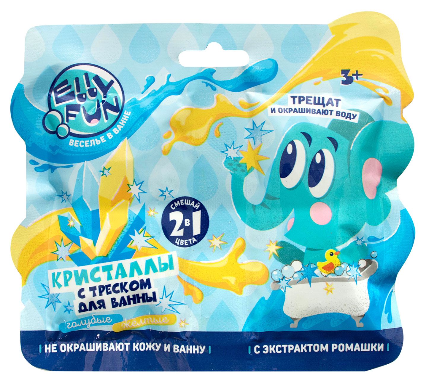 

Кристаллы с треском для ванны Ellyfun 2 цвета, 12 г