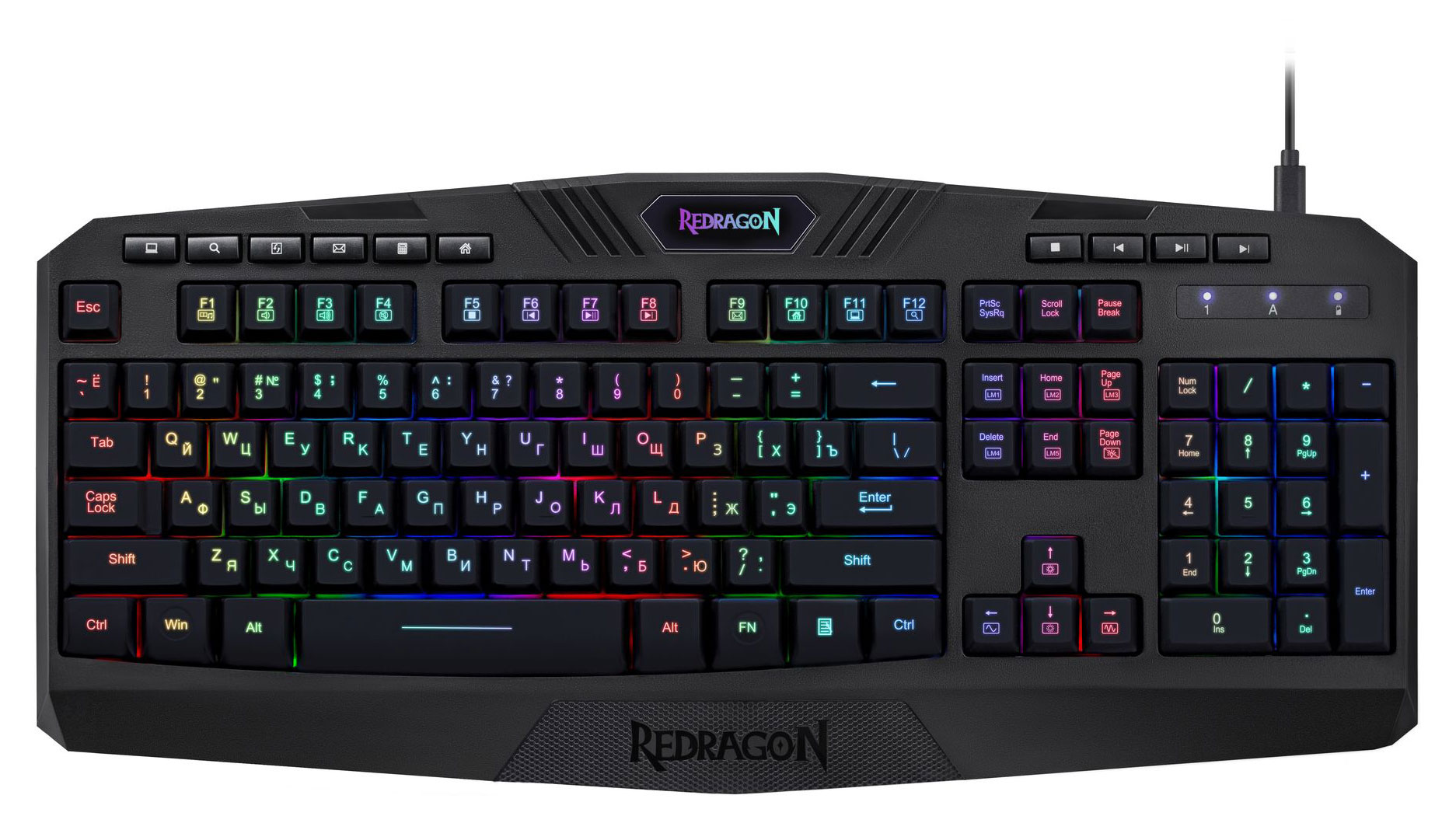 

Клавиатура беспроводная Defender Redragon Harpe Wireless с RGB-подсветкой 2.4G черная