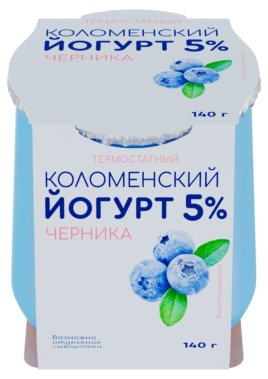 

Йогурт Коломенское черника 5%, 140 г