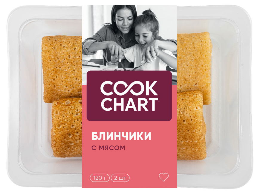 

Блинчики Cook Chart с мясом, 120 г
