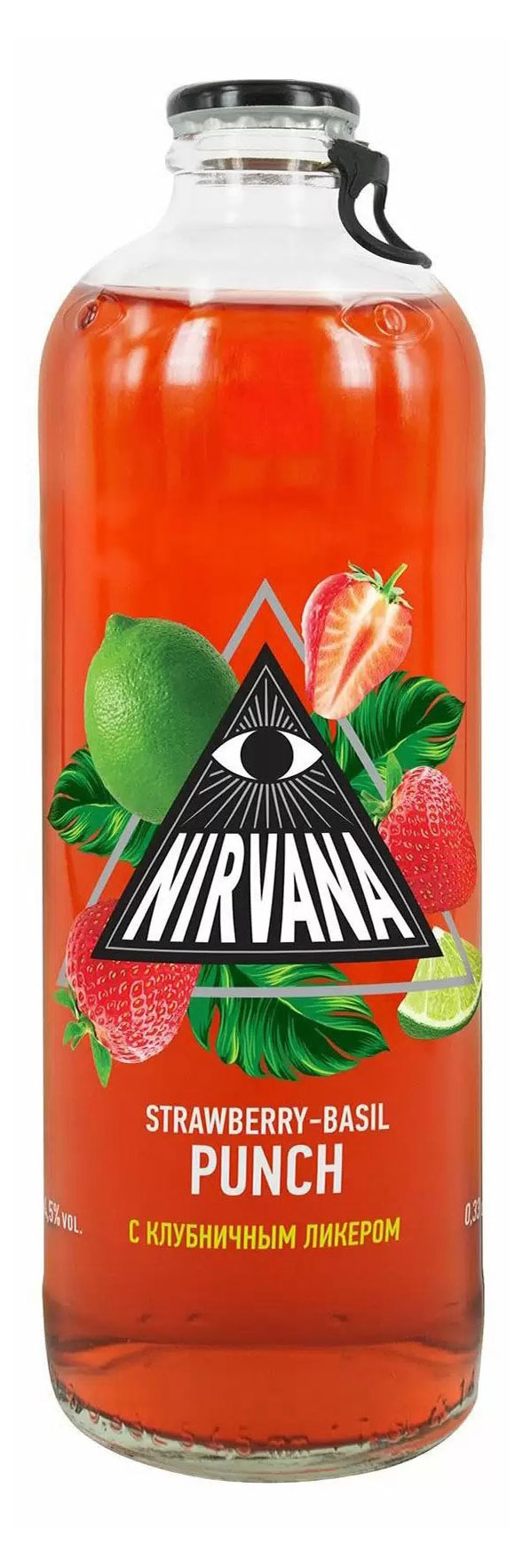 

Напиток слабоалкогольный Nirvana Strawberry-Basil Punch с клубничным ликером, 330 мл