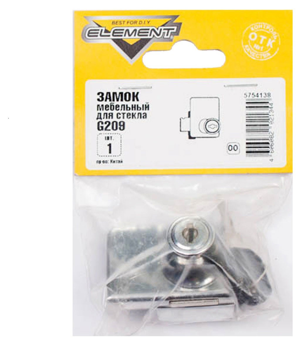 

Замок мебельный Element G209 для стекла белый, 1 шт