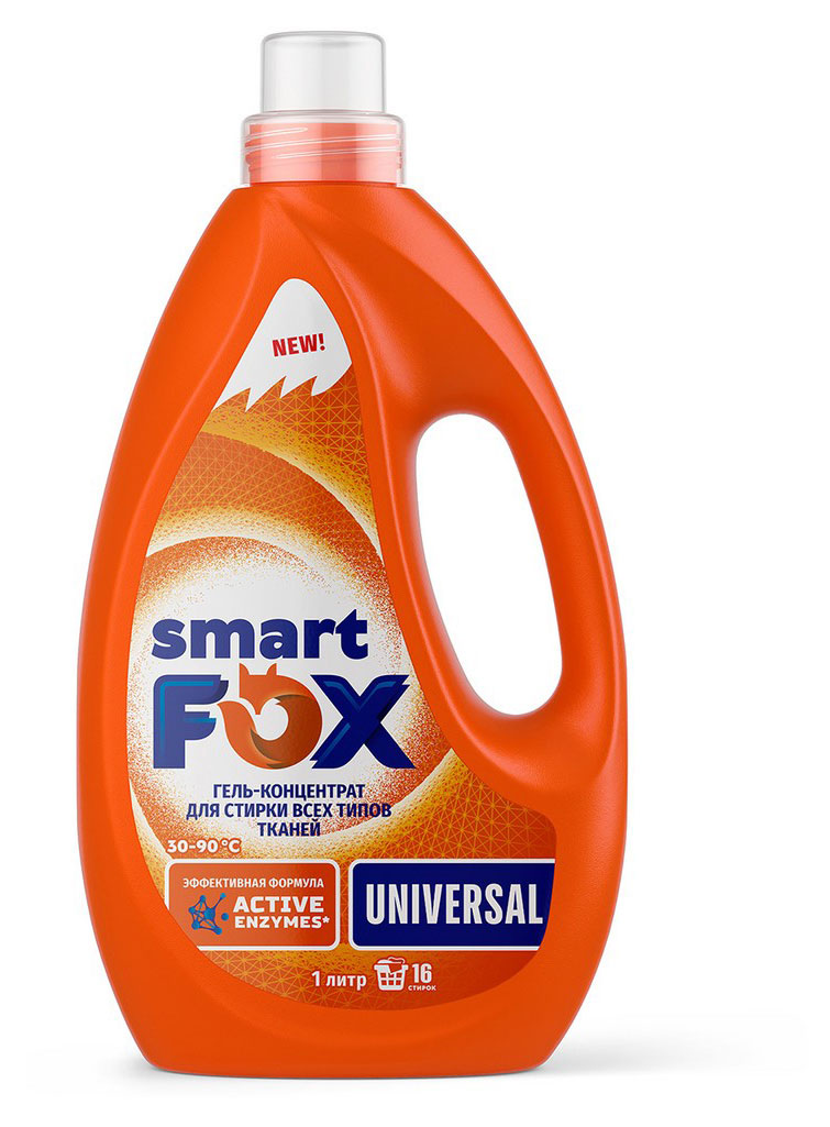 

Гель-концентрат для стирки Smart Fox Universal, 1 л