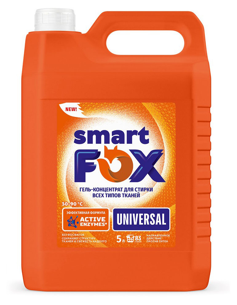 

Гель-концентрат для стирки Smart Fox Universal, 5 л