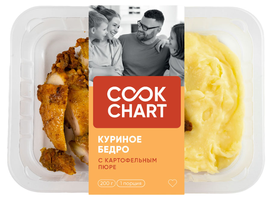 

Бедро куриное Cook Chart с картофельным пюре, 200 г
