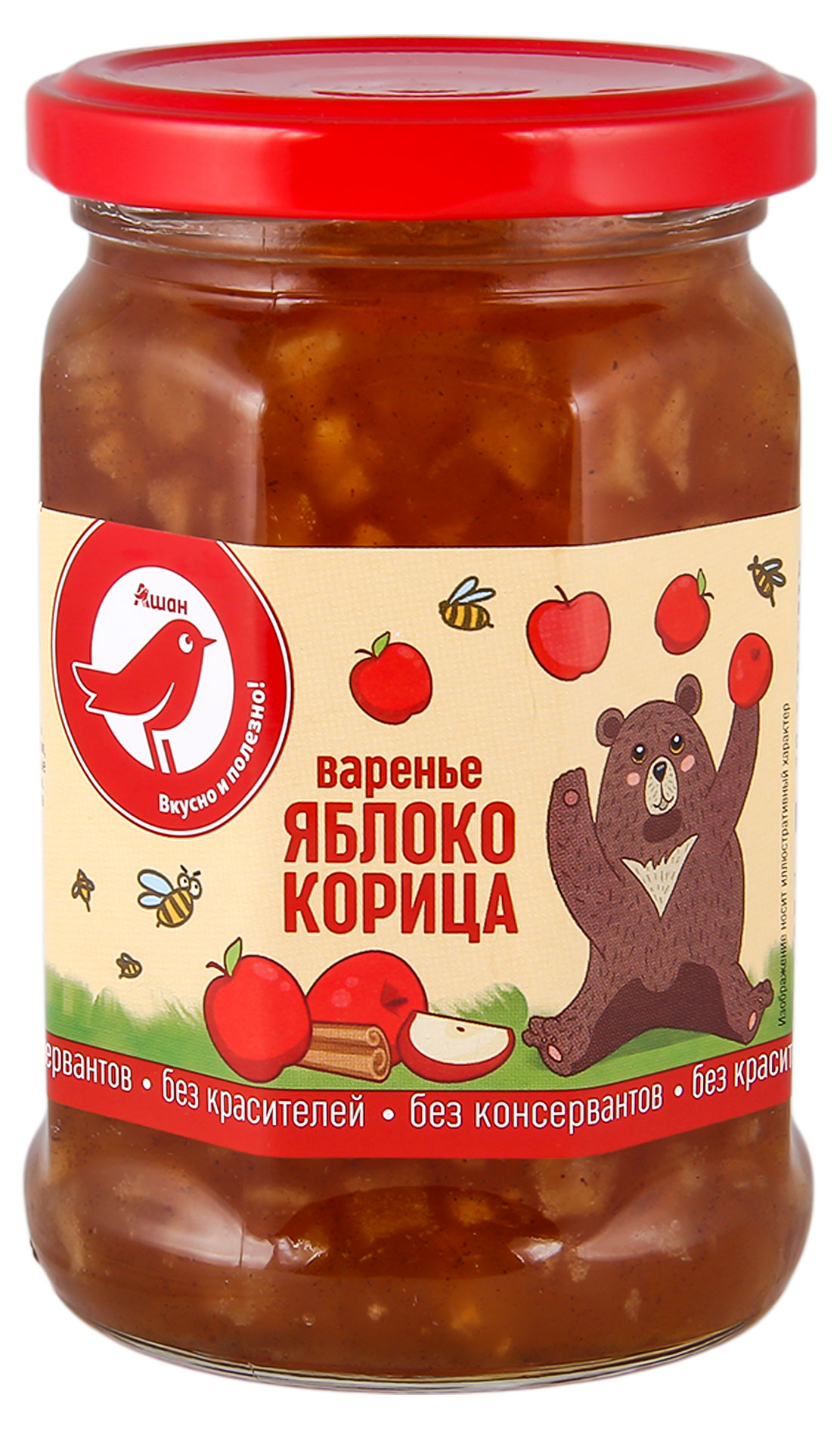 

Варенье АШАН Красная птица из яблок и корицы, 380 г