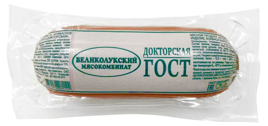 

Колбаса Великолукский мясокомбинат Докторская, 400 г