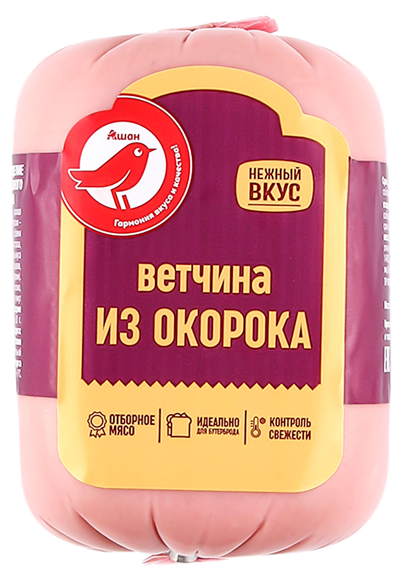 

Ветчина АШАН Красная птица из окорока, 400 г
