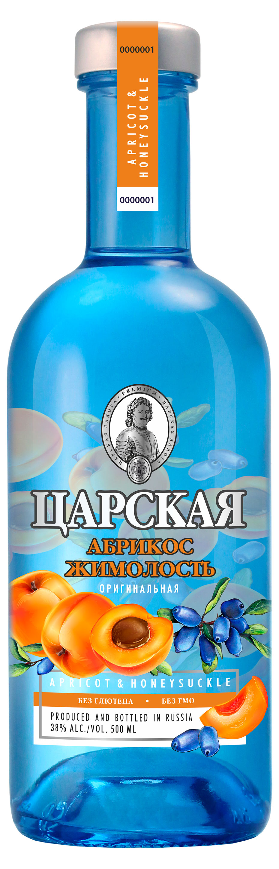 

Водка ЦАРСКАЯ Абрикос жимолость Россия, 0,5 л