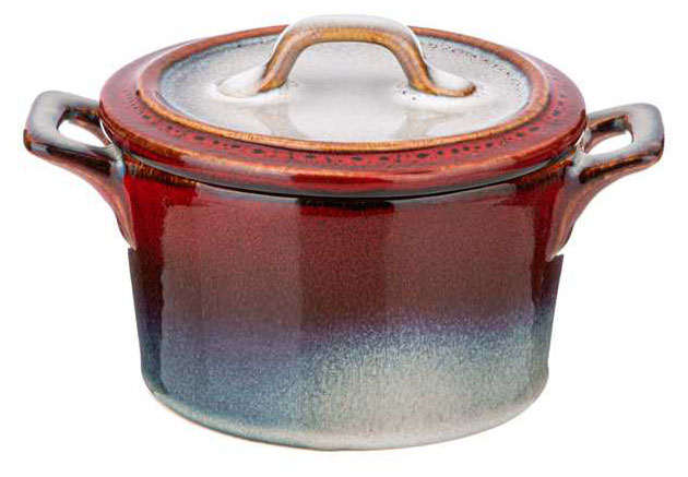 

Горшочек для запекания Agness Reactive red, 13х10х5,3 см
