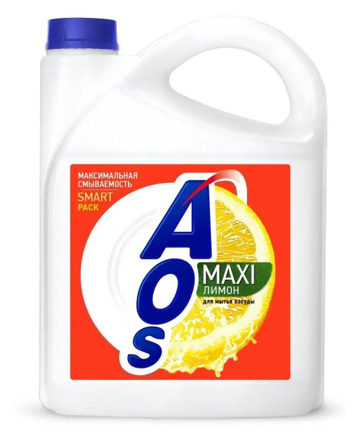 

Гель для мытья посуды Aos Лимон, 4,8 л