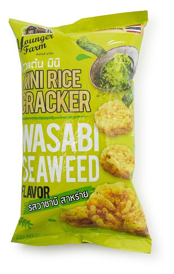 

Мини-крекеры рисовые Younger Farm со вкусом нори и васаби, 60 г