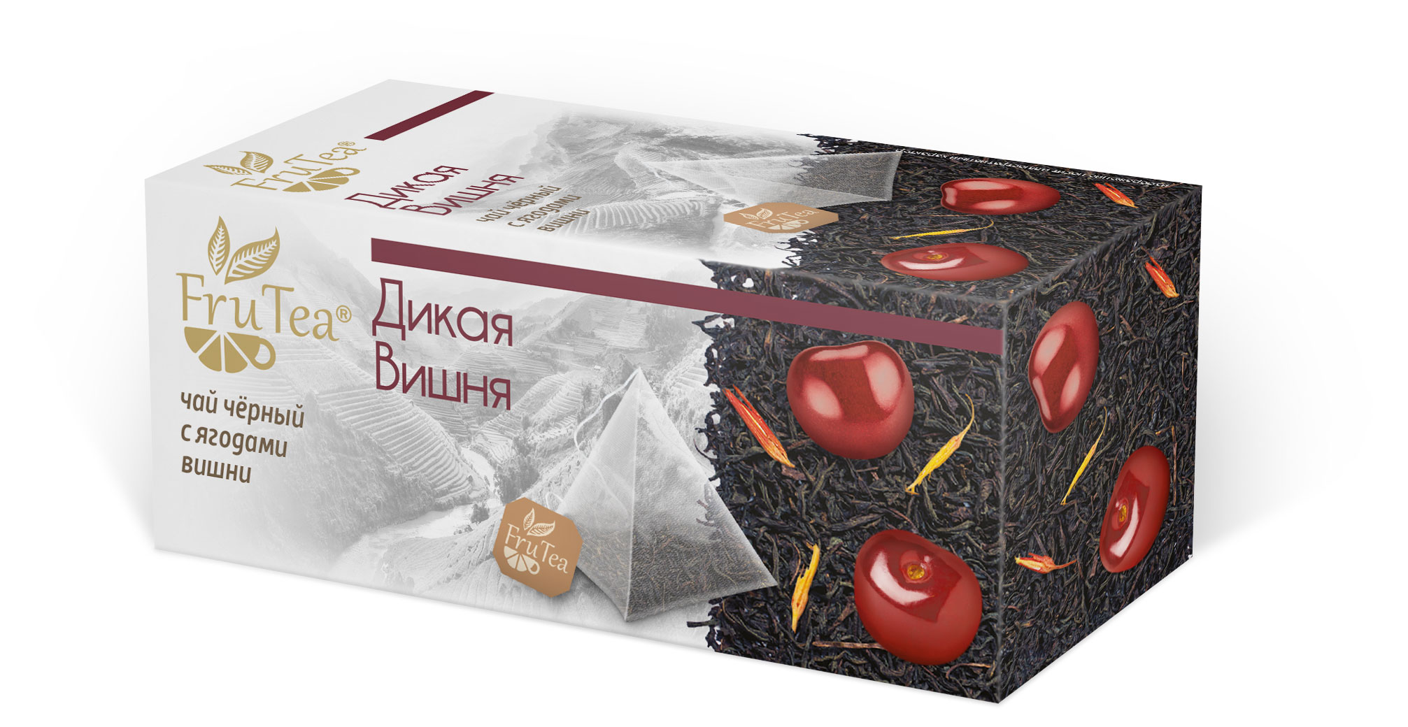 Изображение товара Чай черный FruTea Дикая вишня, 20х2 г