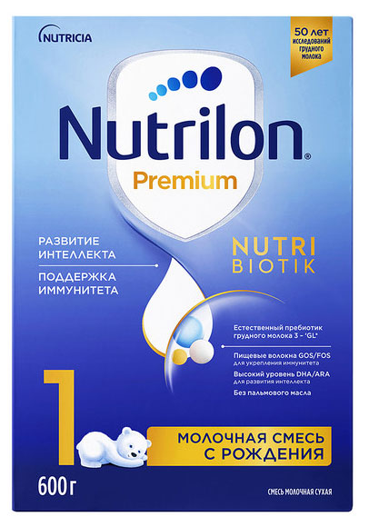 

Смесь сухая молочная Nutrilon Premium 1 с рождения БЗМЖ, 600 г
