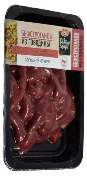 

Бефстрогонов из говядины Родные места, 400 г
