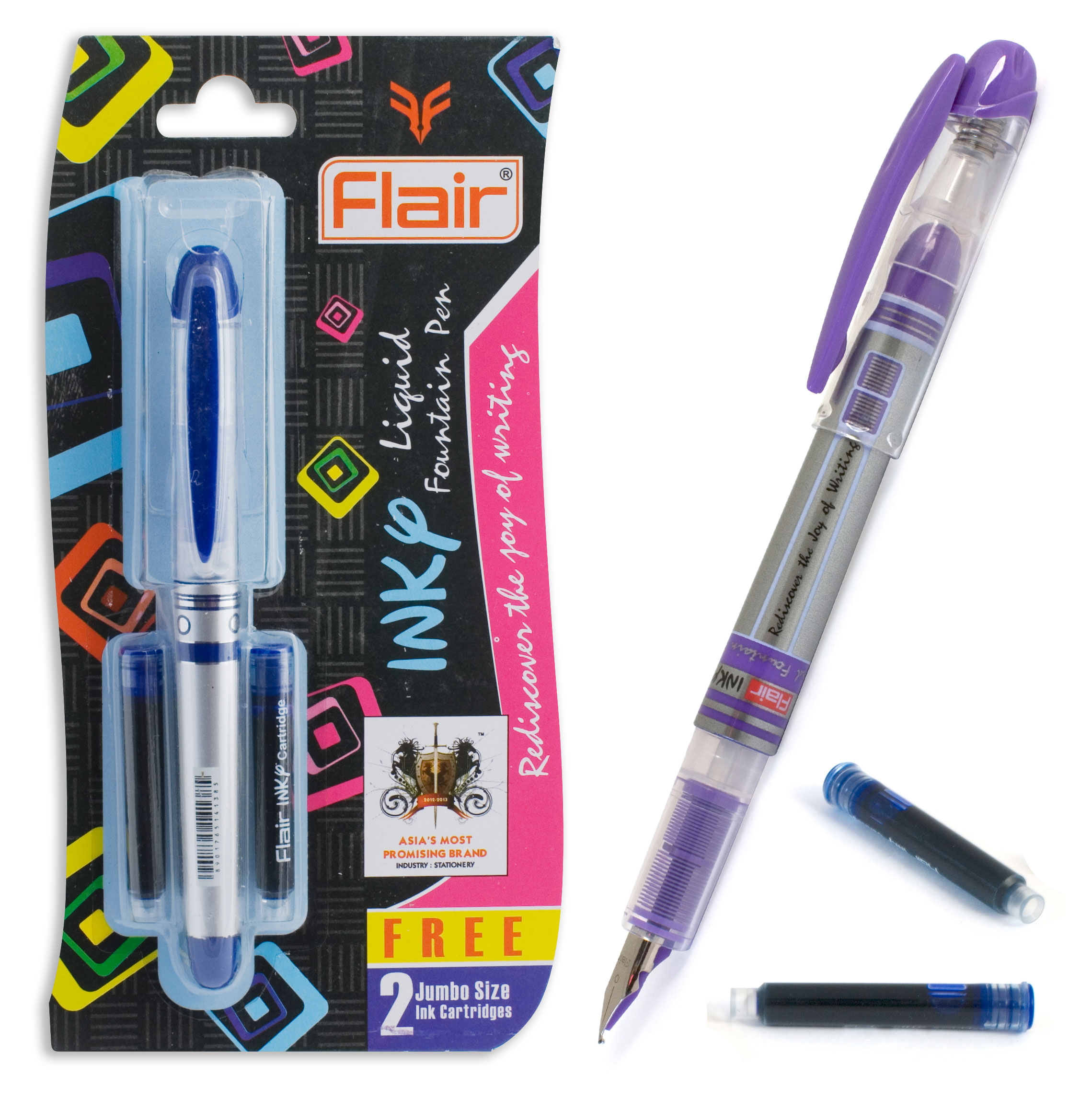 

Ручка перьевая Flair INKY, синяя