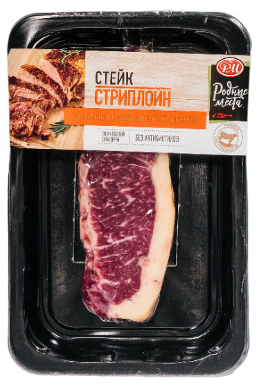 

Стейк из говядины Родные места стриплойн, 220 г