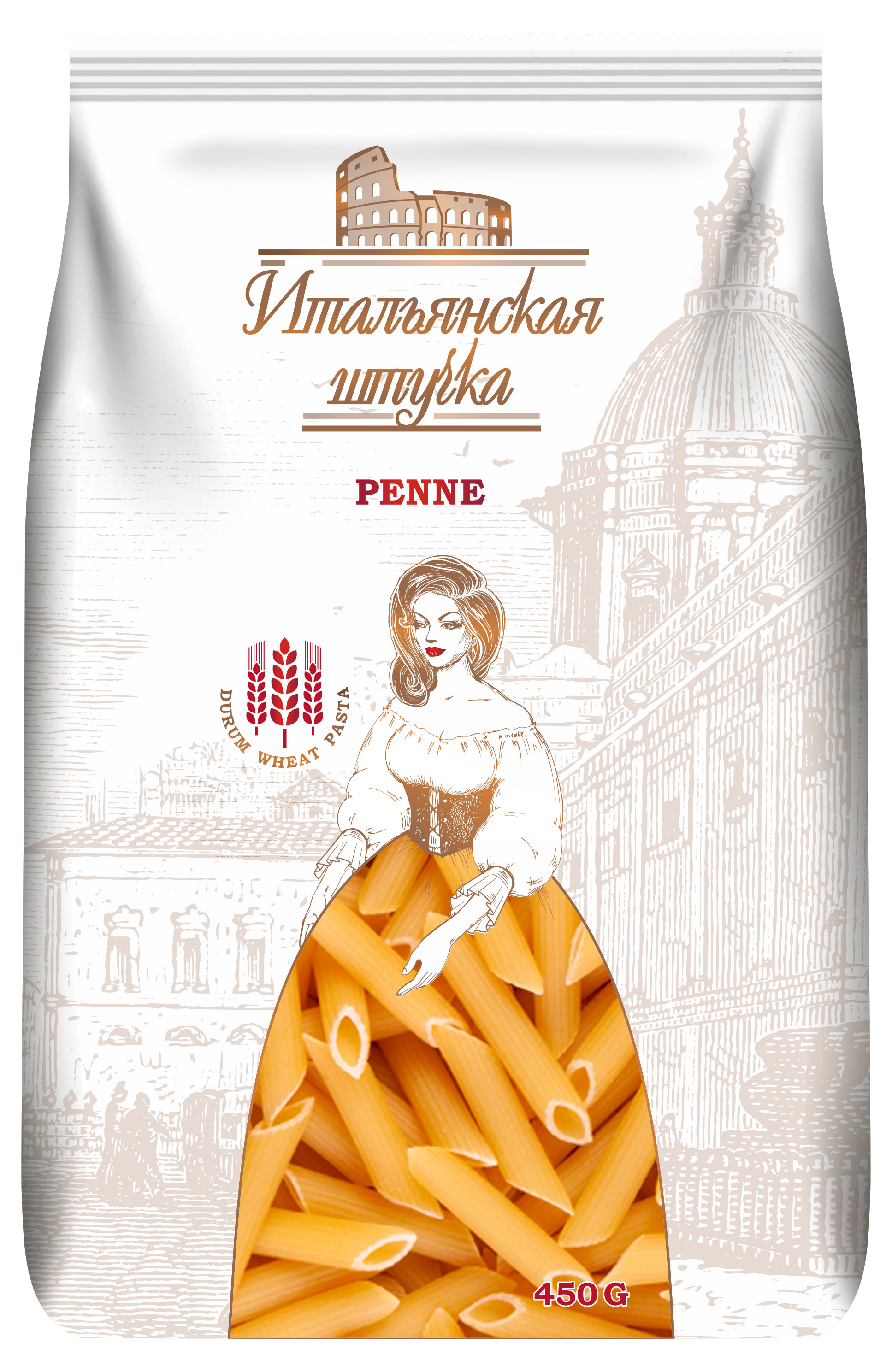 

Макаронные изделия Итальянская штучка Перья, 450 г