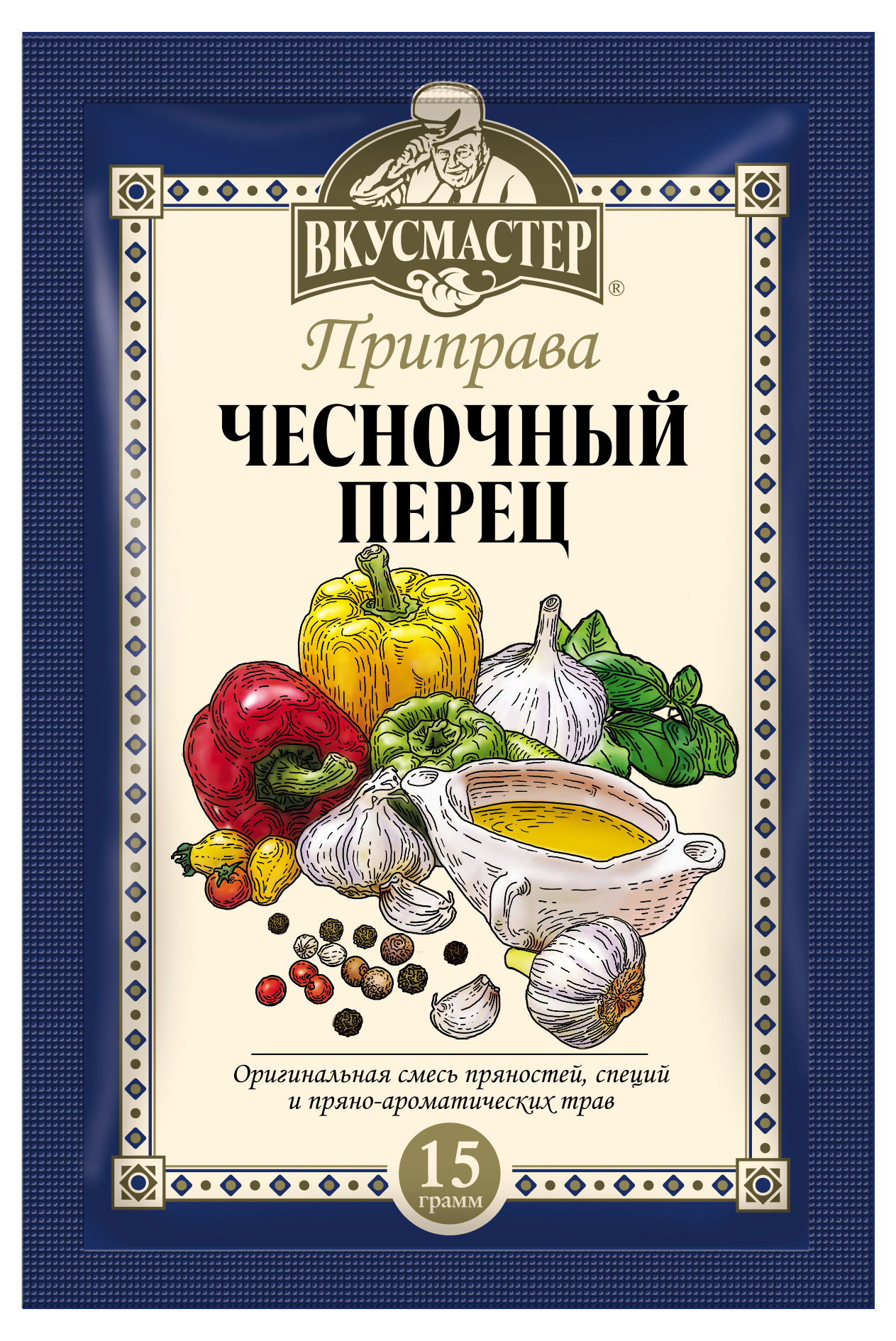 

Приправа Вкусмастер чесночный перец, 15 г