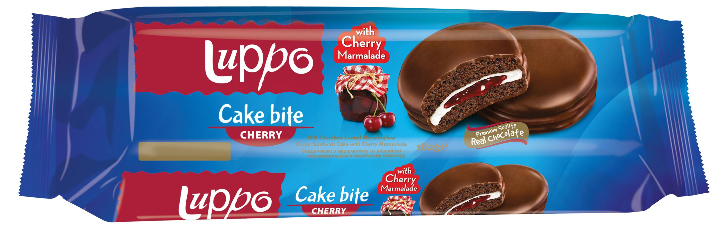

Сендвич-кекс Luppo Cherry в молочном шоколаде с маршмеллоу и вишневым мармеладом, 182 г