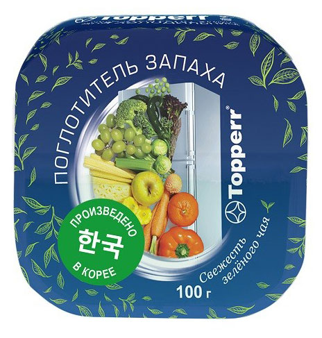 

Поглотитель запаха для холодильников Topperr с ароматом зеленого чая, 100 г