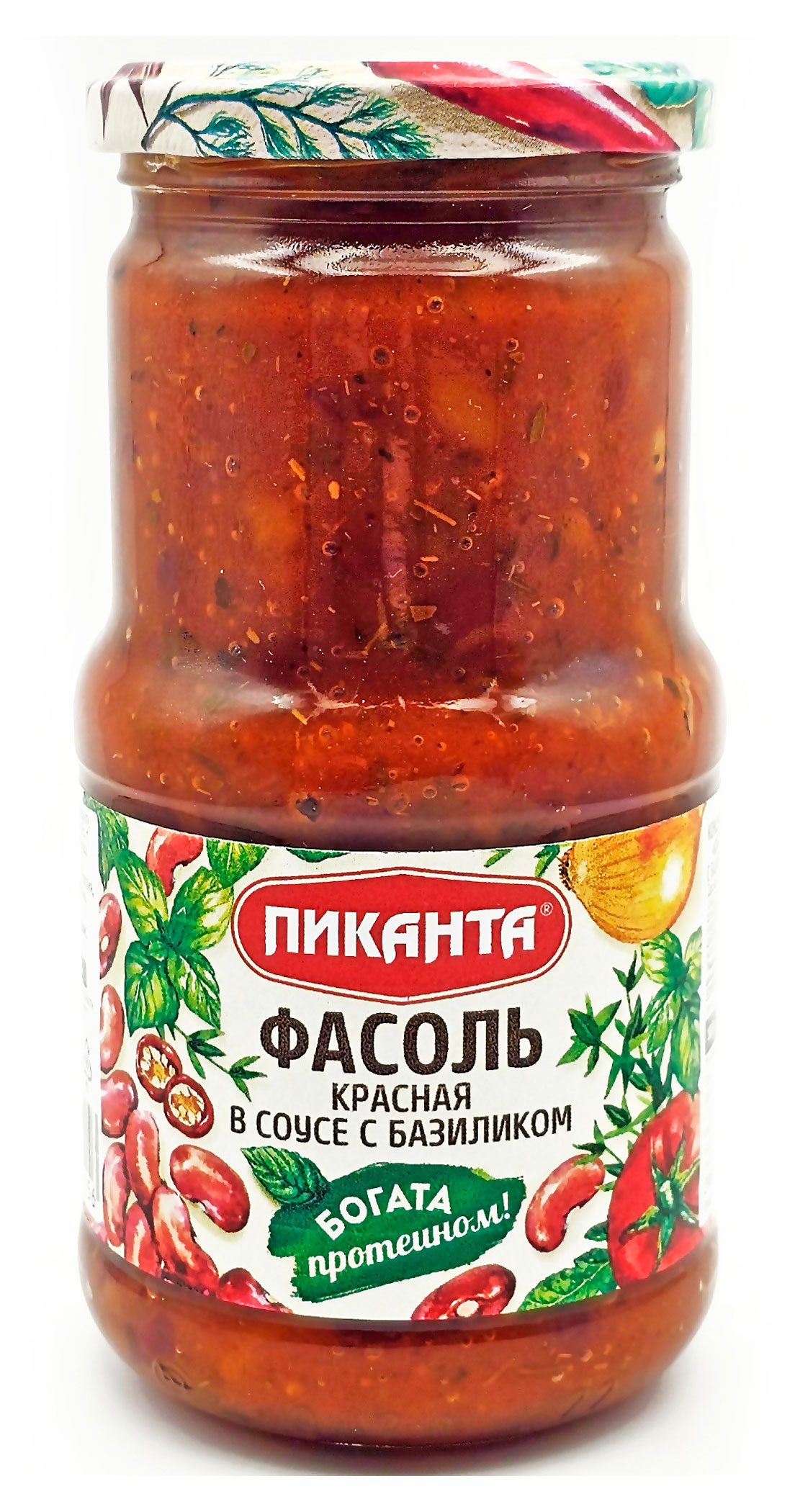 

Фасоль красная Пиканта в соусе с базиликом, 480 г