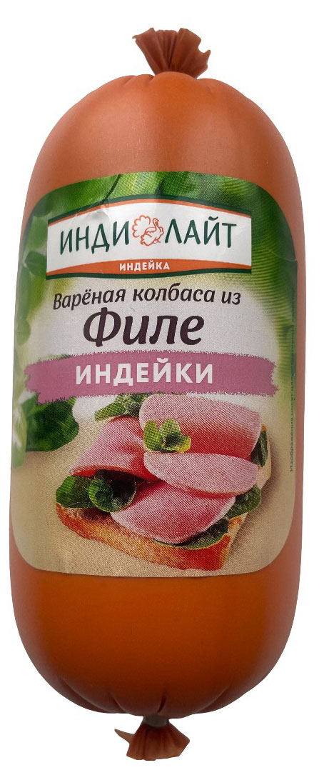 

Колбаса вареная Индилайт из филе индейки, 400 г