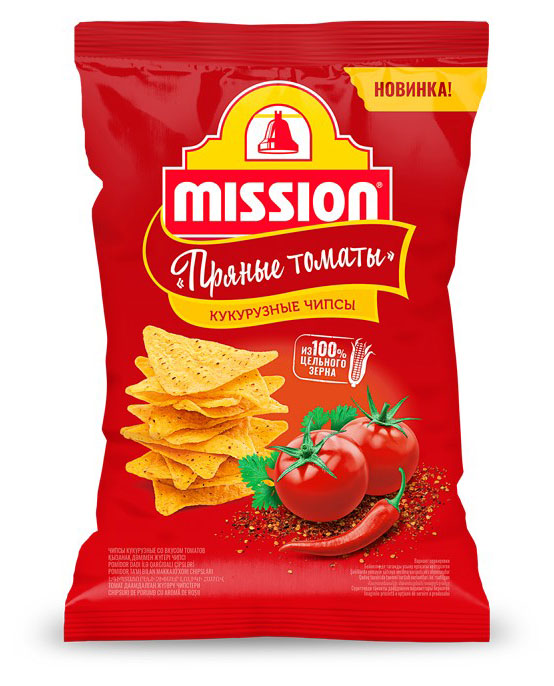 

Чипсы кукурузные Mission со вкусом Пряные томаты, 150 г