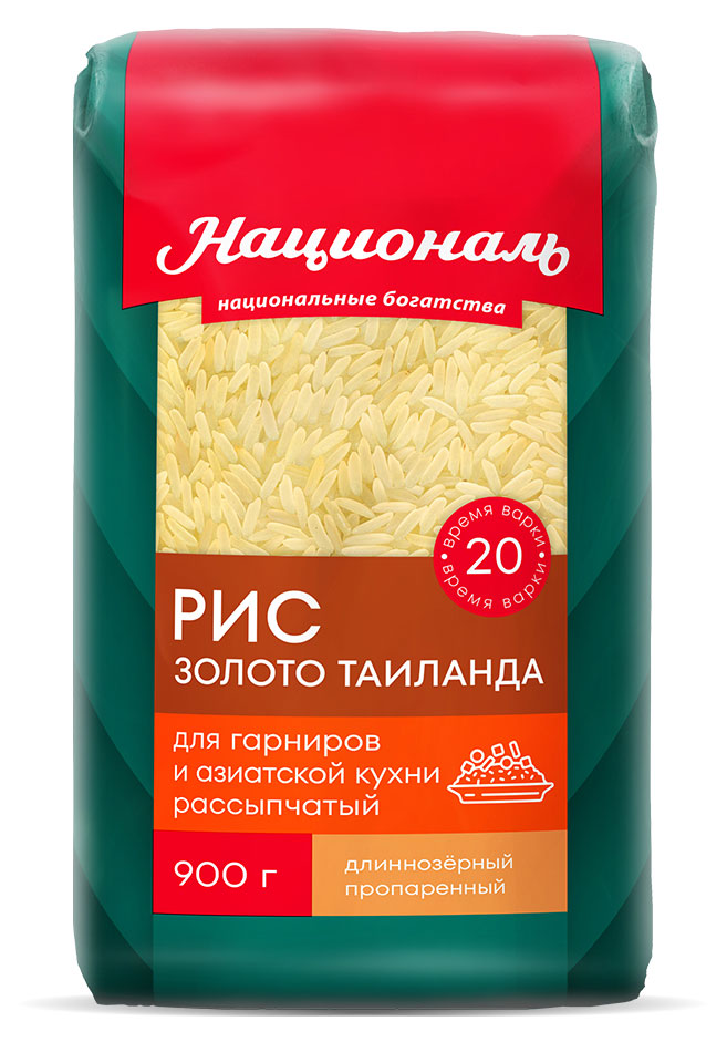

Рис Националь Золото Таиланда длиннозерный пропаренный, 900 г
