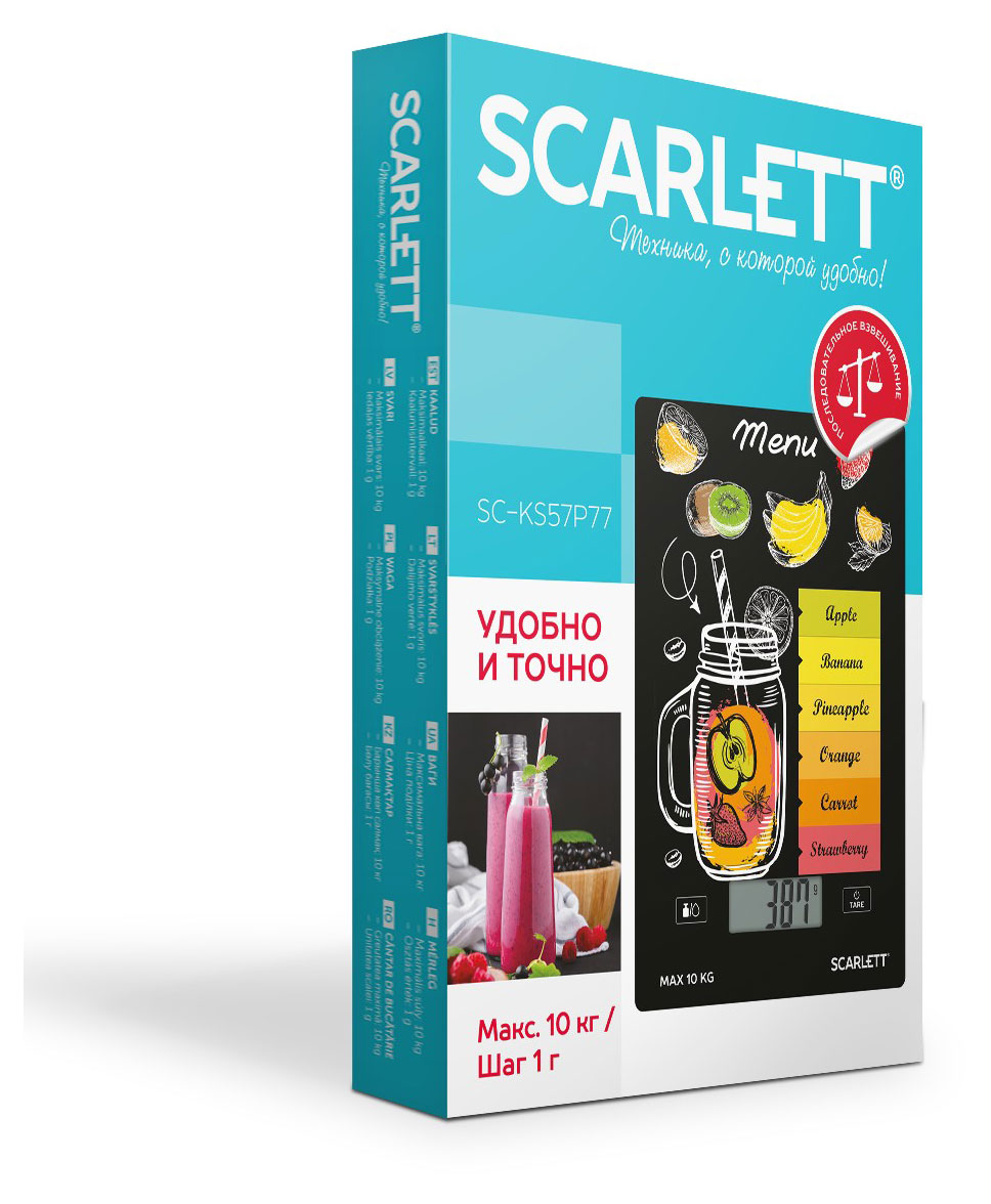 

Весы кухонные Scarlett KS57P77 Смузи