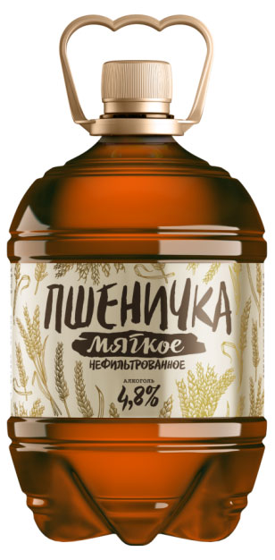 

Пиво светлое Пшеничка Мягкое 4,8%, 1,3 л