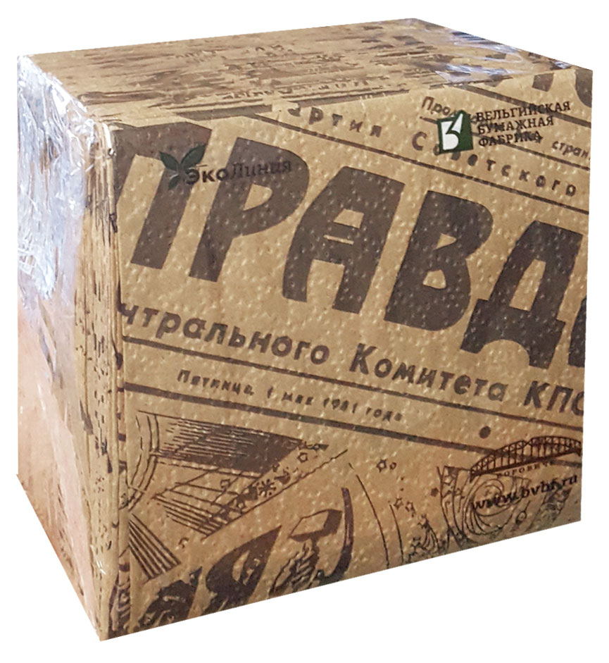 

Салфетки одноразовые Газета из крафтовой бумаги 1-слой, 100 л