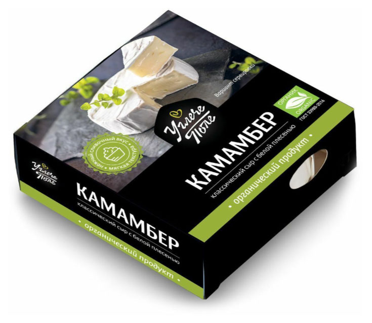 

Сыр мягкий Камамбер Углече Поле Organic с белой плесенью БЗМЖ, 125 г