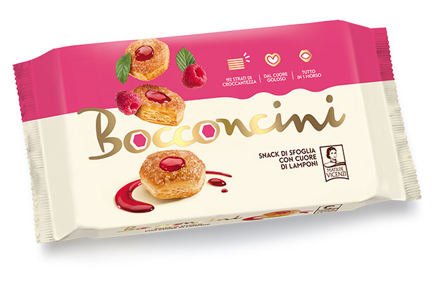 

Пирожное Matilde Vicenzi Bocconcini слоеные с малиновой начинкой, 90 г